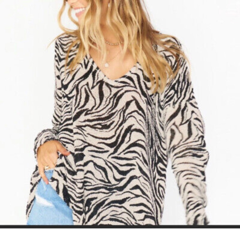 Show Me Your MuMu ❤️ Zebra Print Hug Me Sweater Pullover